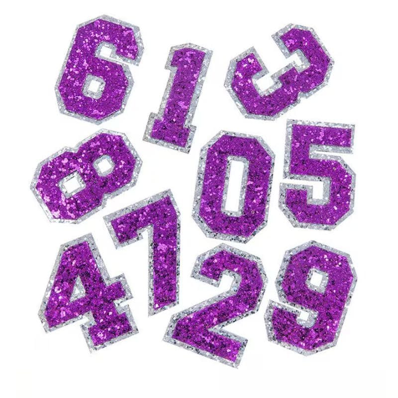 2.0 Inch Purple Sequin Letters Patch,diy Name Alphabet Patches,patches ...