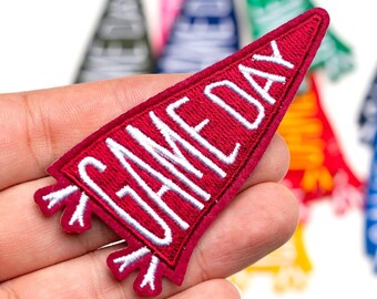 Game Day Pennant Patch,Sports Patches Applique Embroidery Iron On Patch