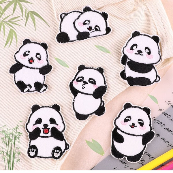 Cute Panda Patch,Embroidery Patches,Self Adhesive Panda Appliques Clothing Accessories,Children's Patches