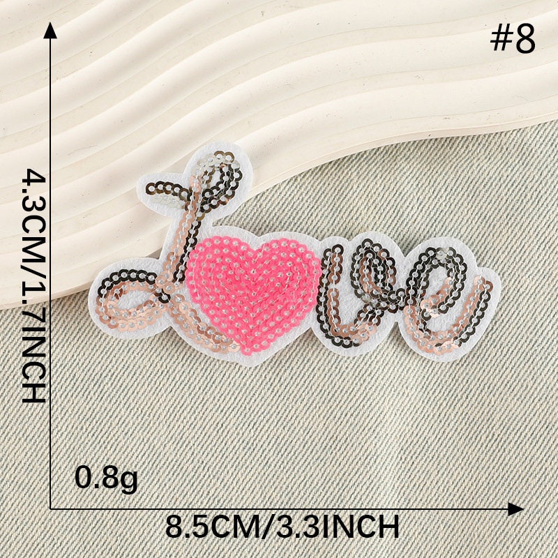 Violet Note Patch Musical Note Sequined Applique Patch,sequins Patch Supplies for Coat,t ...