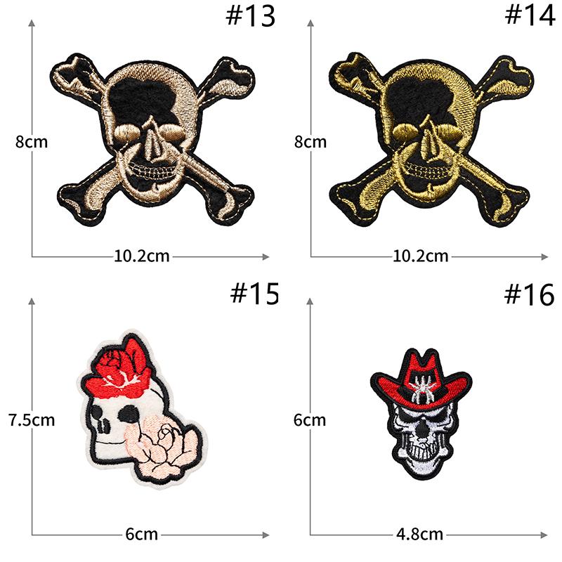 Skull Patches,skull and Crossbones Embroidered Patch,western