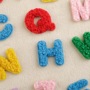 Color Letters Chenille Iron on Patch,mini Letter Patch,embroidered ...