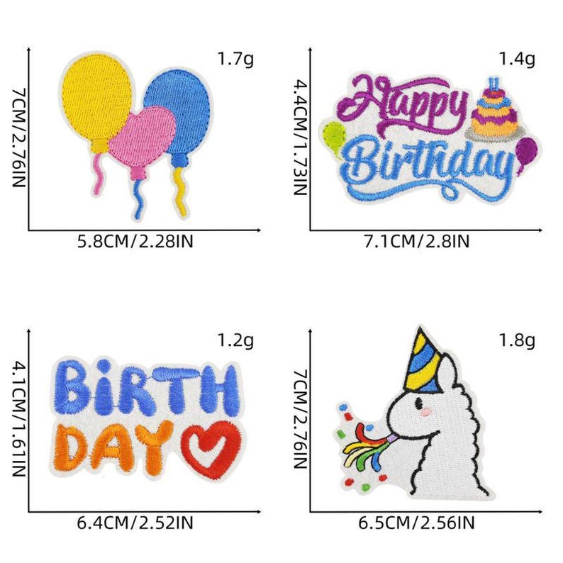 Happy Birthday Embroidered Patch,birthday Gift,iron on Patch - Etsy