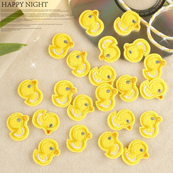 5PCS Baby Duckling Patch,Duck Embroidered Applique Iron On Patch,Mini Decorative Patches