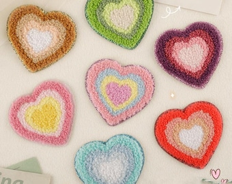 Chenille Herz Glitter Patch, Valentinstag Patch, Stickerei Herz Patch, Bügelbild