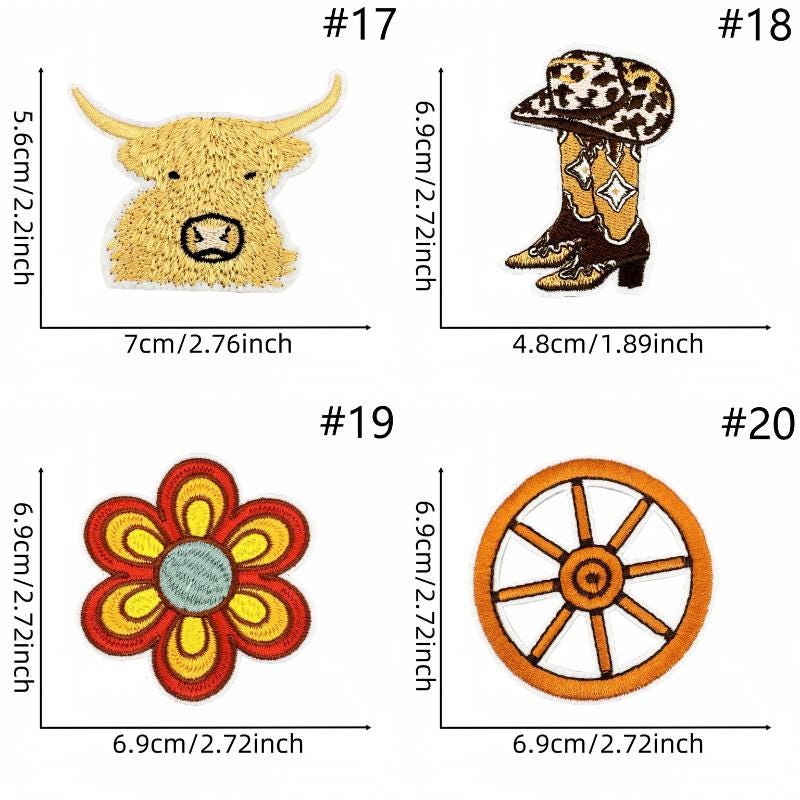 Cowboy Rider Patch,cowboy Hat Patch,cowboy Boot Patch,embroidered Patch ...