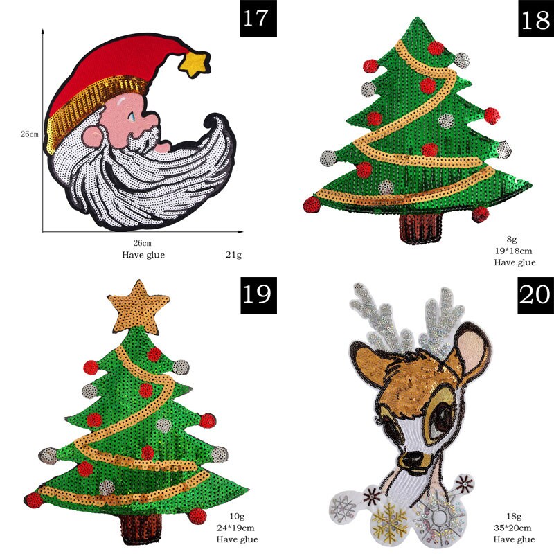 Sequin Patch Christmas Element Sweatshirt main image 0
