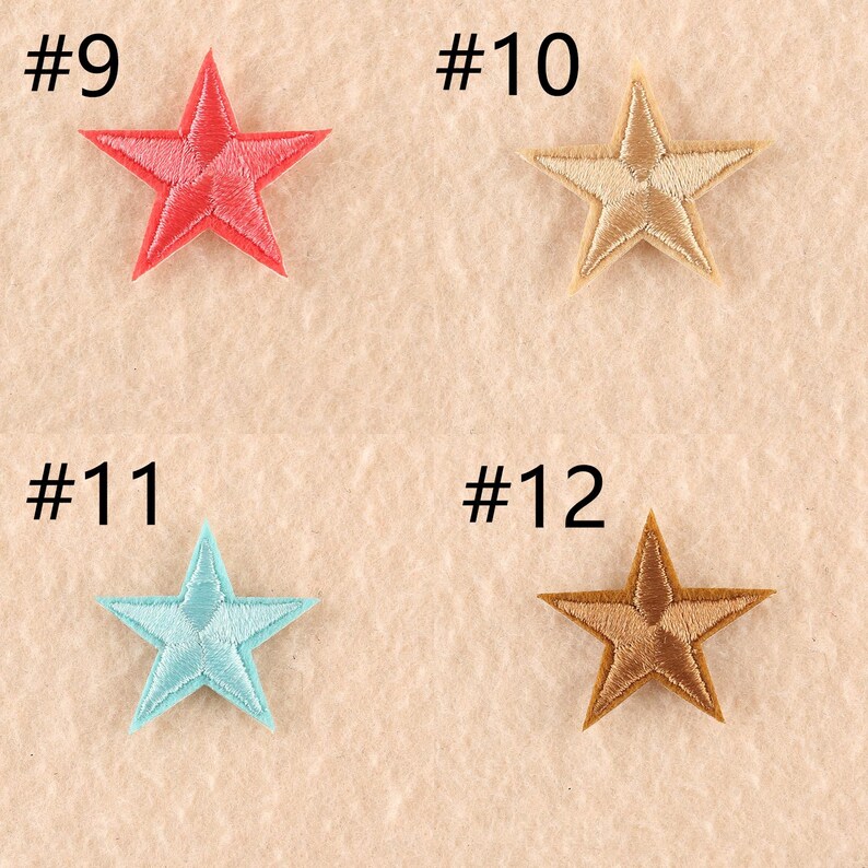 1.2 Inch Mini Star Patches,colorful Star Embroidered Patches,iron on ...