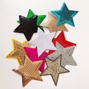 Sequin Star Iron On Patch,Colorful Star Patch,Glitter Sequins Patch, Iron On Patch,Various Styles and Sizes Available
