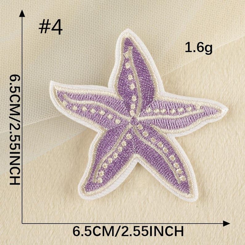 Sea Creatures Applique Patch,shell Patch, Conch Patch, Starfish Patch ...