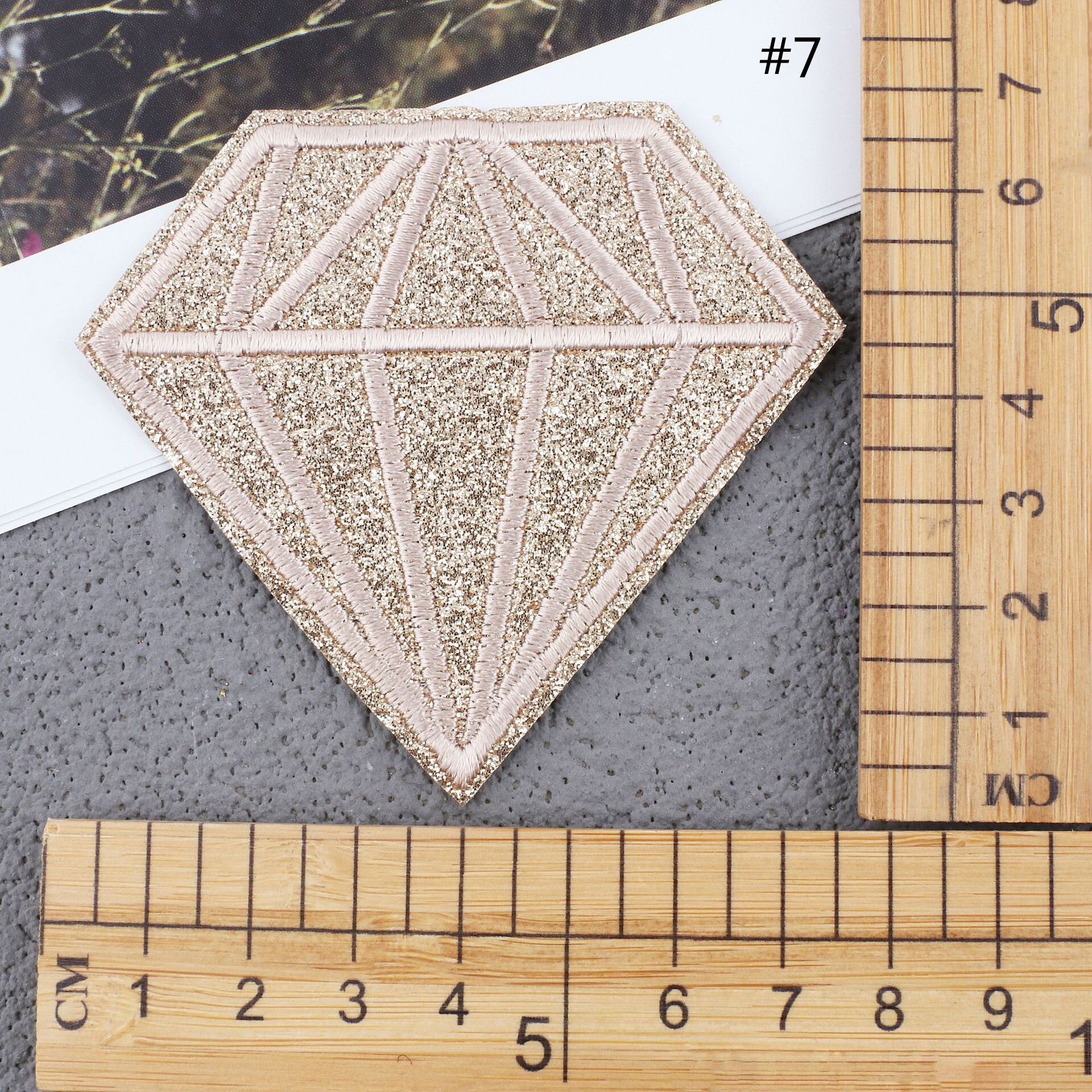 Sparkling Diamond Embroidered Patch 9 Colors Applique Iron on Repair ...
