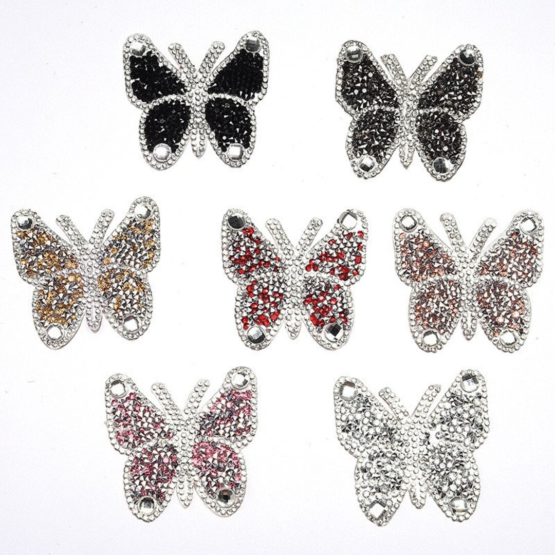Lot De 24 Appliques Strass Cristal - Écussons Nœud à Coudre - Argenté - Glamour