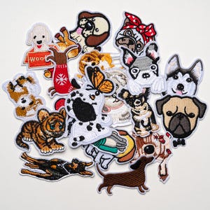 Cartoon Dog Patch,Dogs Puppy Applique Patch,Cat Patch,Animal Embroidery Patch,Iron On Patch