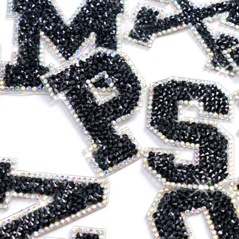 Diy Rhinestone Letters 2.1 Inch Rhinestone Letters Patch,diy Name Alphabet Letter Applique ...