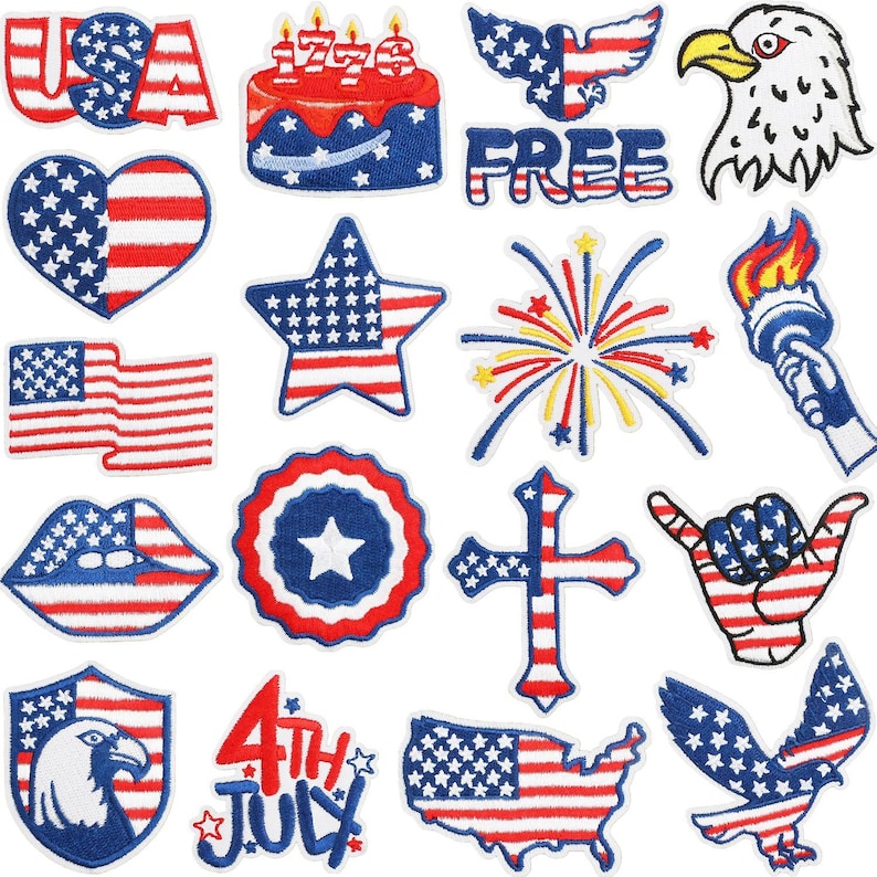 Flag Patch,4th of July Patch,star Patch,cross Patch,heart Patch,flag ...