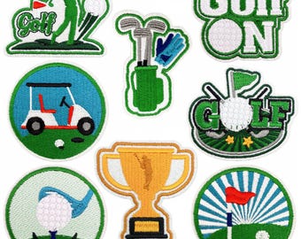 Golf Patch,Sports Patches,Sports Golf Club Patches,Golf Cart Patch,Golf Bag Patch,Golf Lover Badge,Iron On Patch