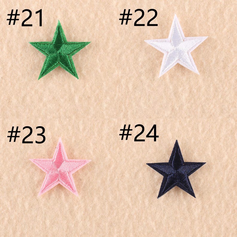 1.2 Inch Mini Star Patches,colorful Star Embroidered Patches,iron on ...