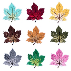 Bunter Ahornblatt Patch, Herbst Ahornblatt Applikation Set, Sammler Ahornblatt Patches, Bügelbild