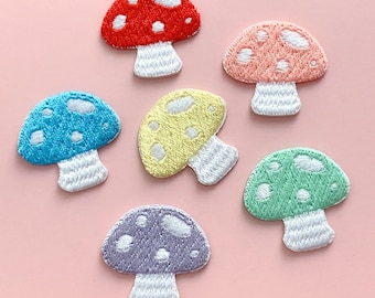 5 st. svampbroderilappar, söta mini-svamp DIY-lappar