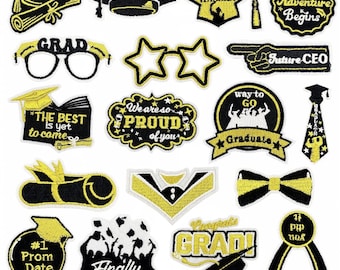 Graduation Patches,Senior Embroidered Patches,Iron On Patch Appliques Badge