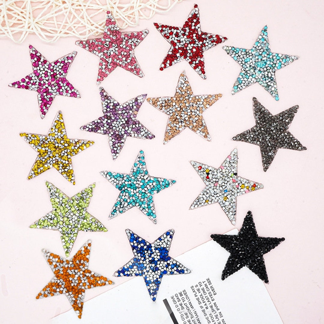Colorful Rhinestone Star Patch,cool Sparkling Star Applique Patch for ...