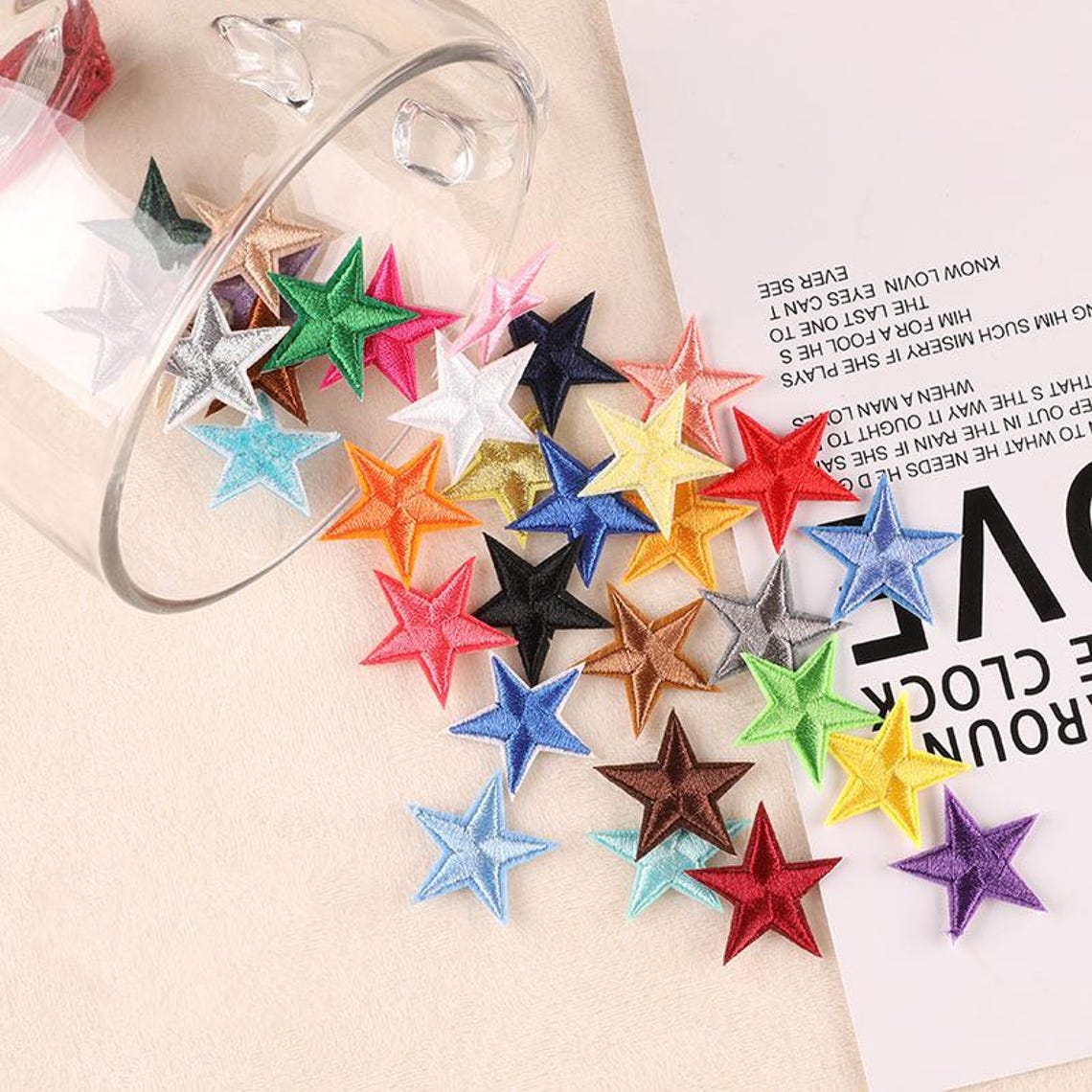 1.2 Inch Mini Star Patches,colorful Star Embroidered Patches,iron on ...