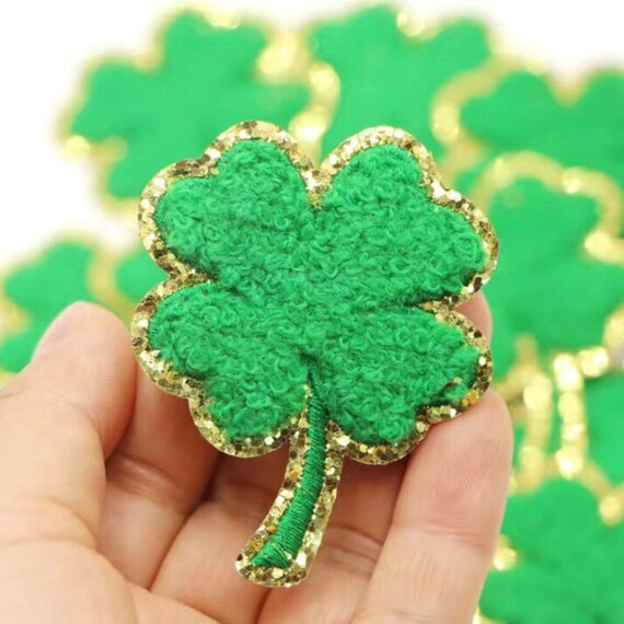 Four Leaf Chenille Embroidered Patch, Clover Patch,four Leaf