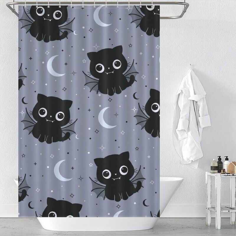 Cat Shower Curtain - Etsy