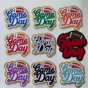 Game Day Football Patch,Glitter Gameday Embroidered Patch,Sport Patches,Game Day Patch,Iron On Patch
