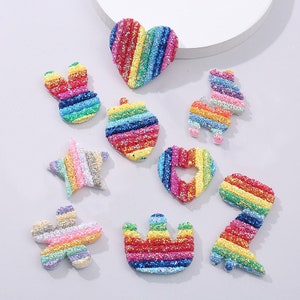 Colorful Cartoon Sequin Patch,Love Heart Patch,Star Patch,Dinosaur Patch,Bunny Patch,Rainbow Applique Patches,Sew On Patch