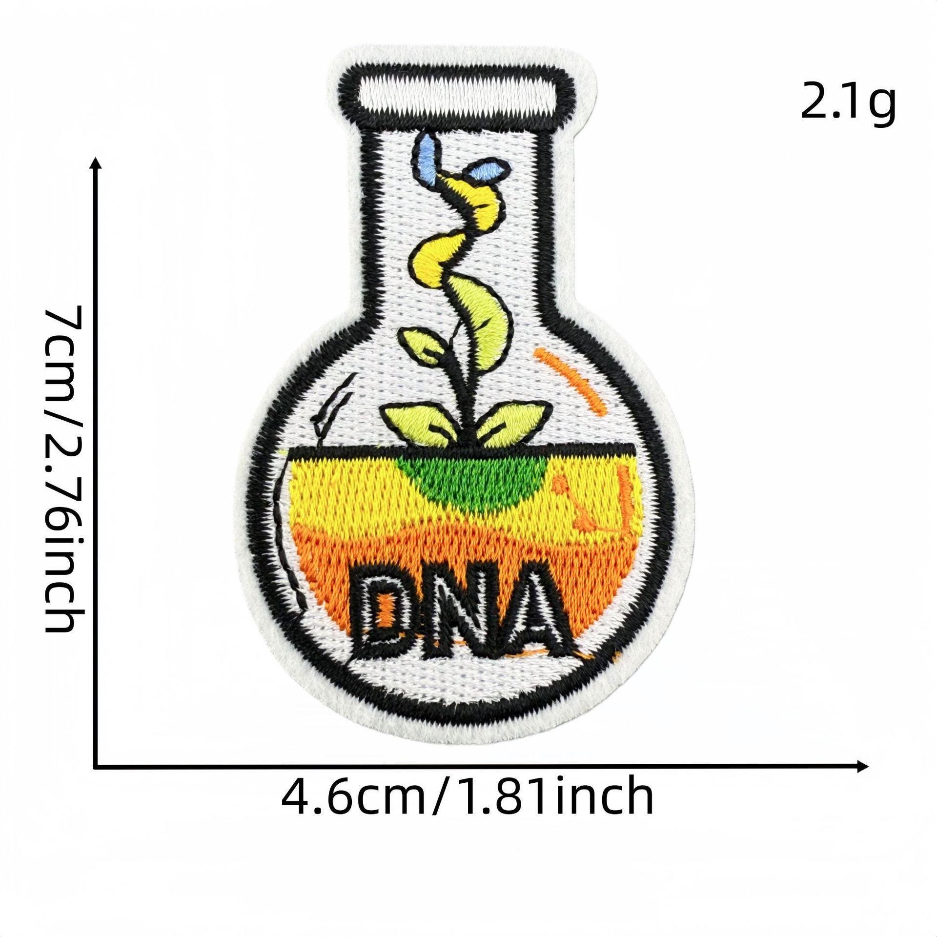 Mad Scientist Science Patch,dna Double Helix Patch,iron on Embroidery ...