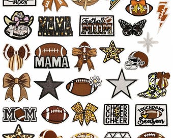 Football Theme Sport Patches,Sports Ball Embroidered Patch,Game Day Football Patches,Iron On Patch