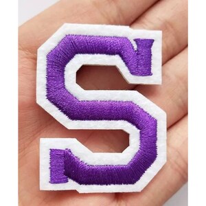 2.0 Inch Purple Alphabet Letter Embroidery Patch,diy Name Alphabet ...