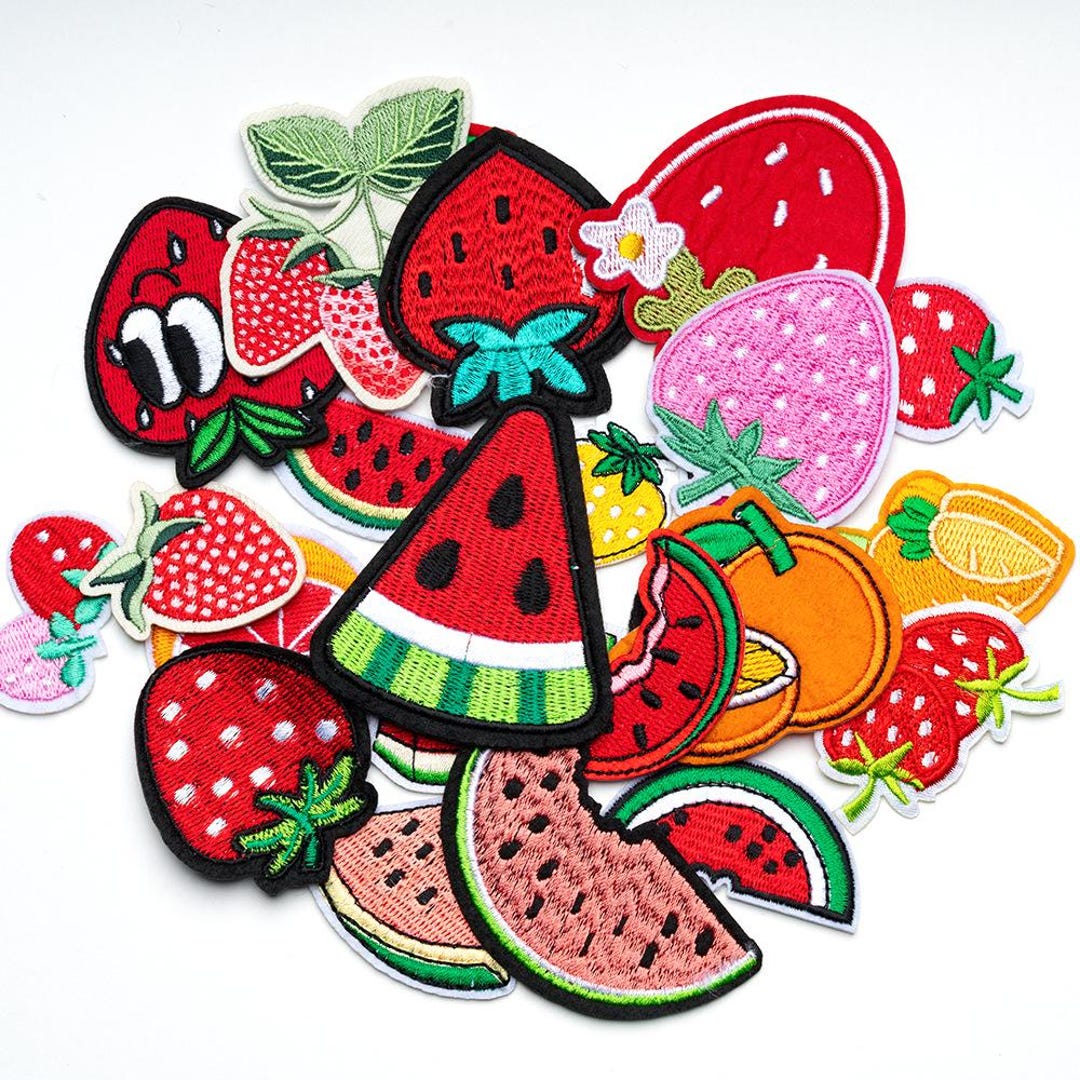 Fruit Embroidery Patch,strawberry Patches,watermelon Patch,lemon Patch ...