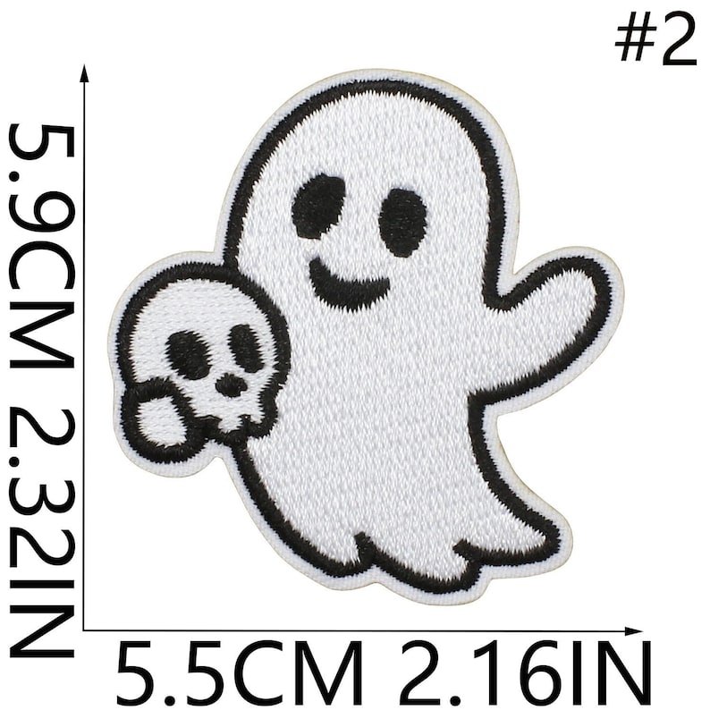 Ghost Patch Applique Badge,halloween Ghost Embroidery Patch,iron on ...