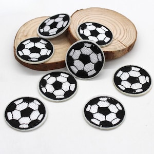 Soccer Ball Embroidered Patch,Sport Balls Iron On Patches for Clothes Hata Bags Mini DIY Patches
