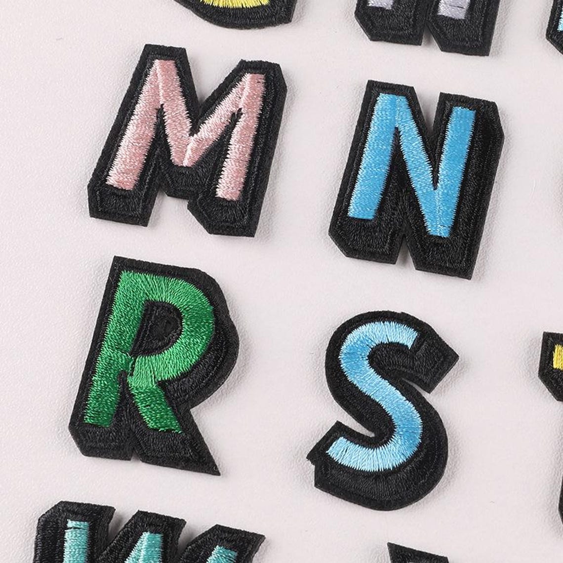 Mini Accessories Lettering 1.5 Inch Mini Color Letters Patch,embroidered Patch Applique DIY Name ...