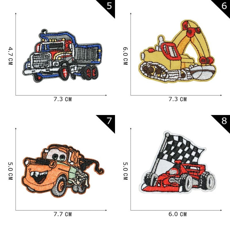 Cartoon Engineering Cars Patches,racing Patch,vintage Car Patch,patches ...
