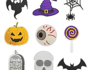 Halloween Pumpkin,SKull Ghost Embroidered Patches,Iron On Patch