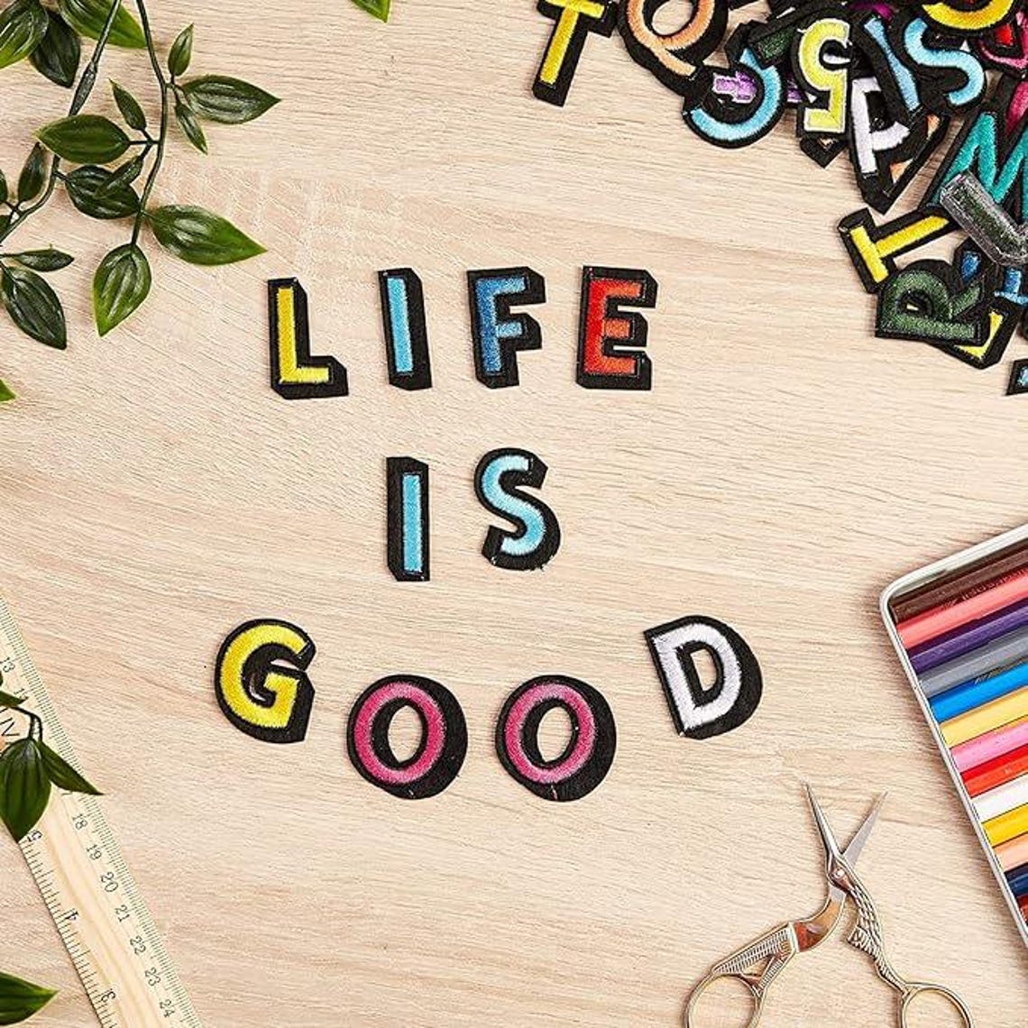 Mini Accessories Lettering 1.5 Inch Mini Color Letters Patch,embroidered Patch Applique DIY Name ...