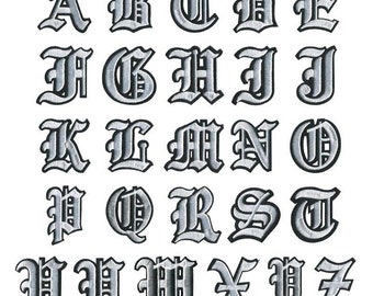 2.0 Inch New Silver Letter Alphabet Embroidered Patches,Iron On Applique Patches For Clothing Bags DIY Name