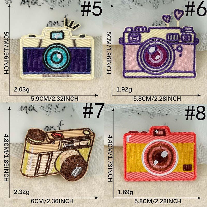 Camera Pvc Patch Camera Patches,vintage Camera Embroidered Patch,retro Camera Iron on ...