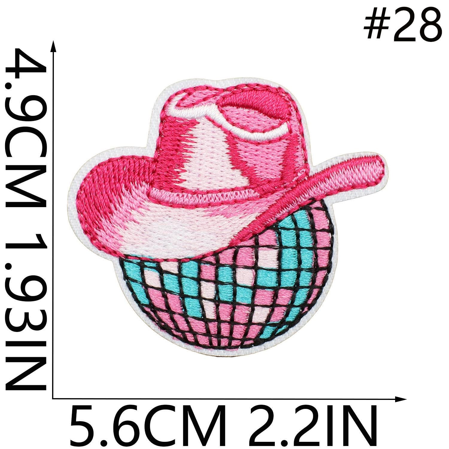 Ktxaby 23-delige Westerse Cowgirl Opstrijkbare Patches – Roze, Geborduurd, Voor Hoeden, Jassen, Rugzakken En Jeans, Met Strijk- En Naaifunctie