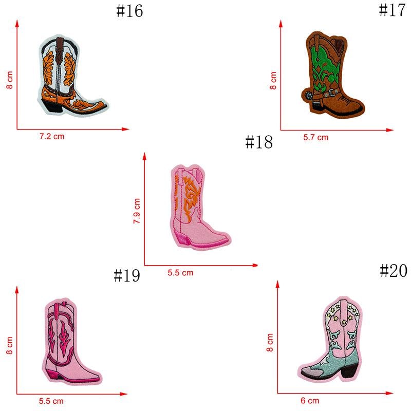 2pcs Cowgirl Boots Patches,cowboy Boots Embroidered Patch,western ...