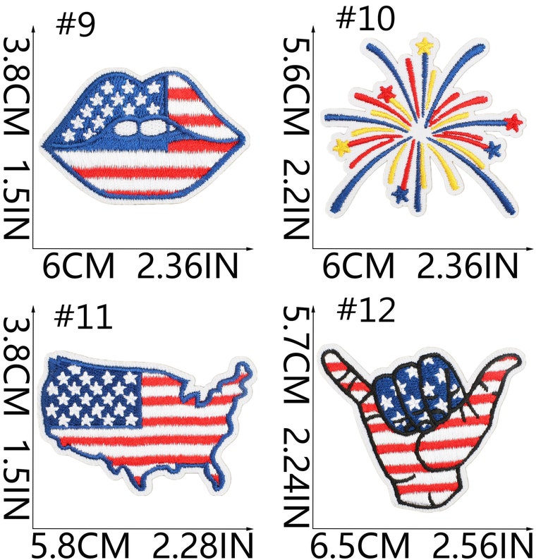 Flag Patch,4th of July Patch,star Patch,cross Patch,heart Patch,flag ...