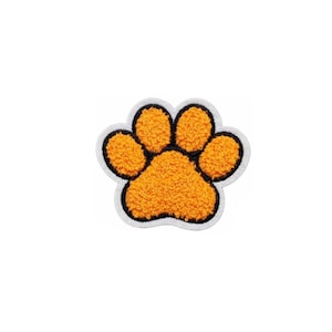 Paw Chenille Embroidery Patch,Decorating for Clothes Bags Cute DIY Patch,Self Adhesive Patches