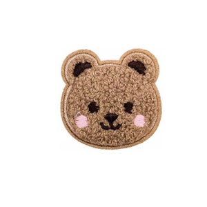 Toppa in ciniglia con orso, coniglio e gatto, toppa con orsetto di peluche per bambini super carina, toppa con testa di orso ricamata per bambini, toppe per borse, toppe decorative con animali