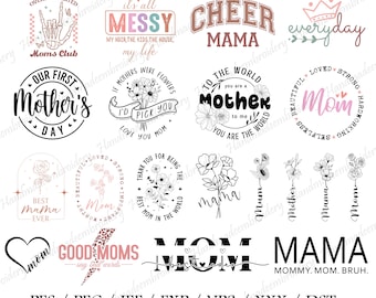 50 Mom Embroidery Design, Machine Embroidery, Mama embroidery design, Floral Mom Embroidery Design, 4 sizes,  Instant Download