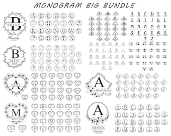 800+ plików, pakiet Floral Monogram Svg, alfabetyczny podzielony monogram Svg, rodzinny monogram Svg, czcionka monogramu alfabet, pliki Split Letter Cut