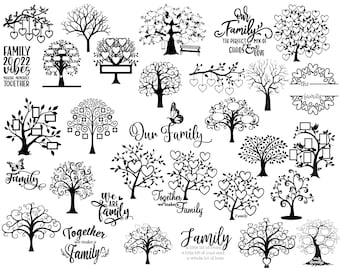 Stammbaum Svg, Stammbaum Cricut, Roots Svg, Familienbaum Png, Plotterdatei, Plotterdatei
